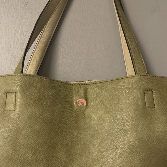 Sage Green Vegan Leather Bag Large - Picture 6 of 10